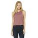 Bella + Canvas 6682 Women's Racerback Cropped Tank Top in Heather Mauve size Medium | Cotton/Polyester Blend B6682, BC6682