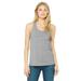 Bella + Canvas B6008 Women's Jersey Racerback Tank Top in Heather size Small | Cotton 6008, BC6008