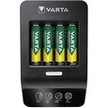 VARTA Akku Ladegerät, inkl. 4x AA 2100mAh, Batterieladegerät für wiederaufladbare AA/AAA, LCD Ultra Fast Charger+, Einzelschachtladung, 3 Modi: Schnellladen, Laden, Auffrischen, inkl. 12V Adapter