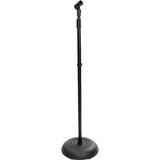 Pyle Pro Microphone Stand with Heavy Compact Base and Universal Mic Mount, Height Ad PMKS5