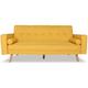 Intensedeco - Canapé convertible scandinave Tao Tissu Jaune - Jaune