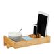 Plateau de Lit, Bambou, Tablette, Table de nuit, Organiseur, Porte-gobelet d : 9 cm, Peu