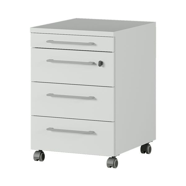 Germania-Werke Rollcontainer »Agenda« 3 klassische Schubladen grau, 42x61x49 cm Image