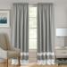 Wide Width Darcy Rod-Pocket Window Curtain Panel by Achim Home Décor in Grey White (Size 52" W 84" L)