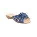 Extra Wide Width Women's The Abigail Slip On Sandal by Comfortview in Denim (Size 10 WW)