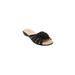 Wide Width Women's The Abigail Slip On Sandal by Comfortview in Black (Size 8 W)