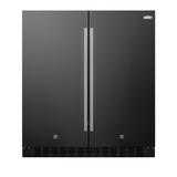 Summit Appliance 30 in. 5.4 cu. ft. Built-In Side by Side Refrigerator in Black, Counter Depth screenshot. Refrigerators directory of Appliances.