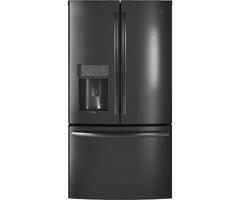 GE PFE28K 36 Inch Wide 27.8 Cu. Ft. French Door Refrigerator with Hands-Free Aut Black Stainless