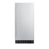 Summit Appliance 15 in. 3 cu. ft. Mini Fridge in Stainless Steel, Stainless steel door/black cabinet screenshot. Refrigerators directory of Appliances.