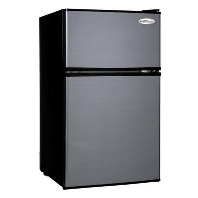 PREMIUM 3.1 cu. ft. Mini Refrigerator in Black with Stainless Steel Door
