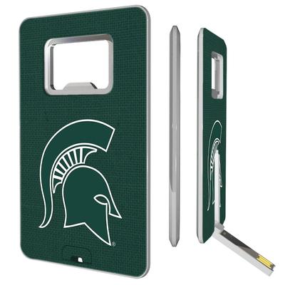 Michigan State Spartans 16GB Credit Card Style USB Bottle Opener Flash Drive