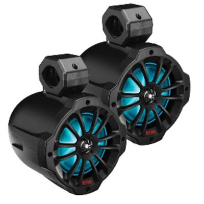 Boss Audio 6.5 Amplified Wake Tower Multi-Color Illuminated Speakers - Black