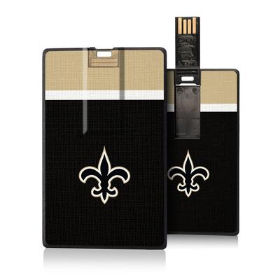 New Orleans Saints Striped Credit Card USB Drive