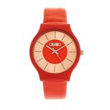 Crayo Unisex Trinity Red Leatherette Strap Watch 36mm - Red screenshot. Watches directory of Jewelry.