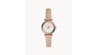 Carlie Mini Three-Hand Blush Leather Watch jewelry