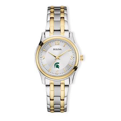 Michigan State Spartans Women's Classic Two-Tone Round Watch - Silver/Gold