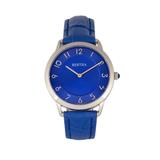 Bertha Quartz Abby Collection Silver And Blue Leather Watch 33Mm - Blue screenshot. Watches directory of Jewelry.