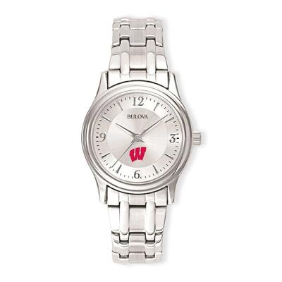 Wisconsin Badgers Women's Stainless Steel Quartz Watch - Silver