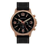 Morphic M86 Series Quartz Black Genuine Leather Rose Gold Chronograph Men's Watch with Date MPH8604 screenshot. Watches directory of Jewelry.