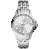 Fossil Women's Blue Dive Silver-Tone Stainless Steel Bracelet Watch 36mm - Silver screenshot. Watches directory of Jewelry.