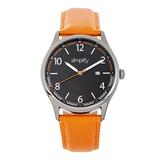 Simplify The 6900 Quartz Orange Genuine Leather Silver Unisex Watch with Date SIM6906 screenshot. Watches directory of Jewelry.