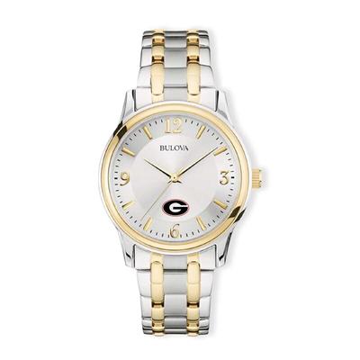 Georgia Bulldogs Classic Two-Tone Round Watch - Silver/Gold
