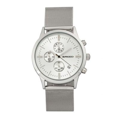 "Breed Watches Espinosa Chronograph Mesh-Bracelet Watch w/ Date Silver Model: BRD7601"