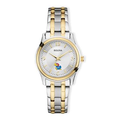 Kansas Jayhawks Women's Classic Two-Tone Round Watch - Silver/Gold