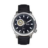 Reign Bauer Automatic Black Genuine Leather Silver Men's Watch REIRN6002 screenshot. Watches directory of Jewelry.