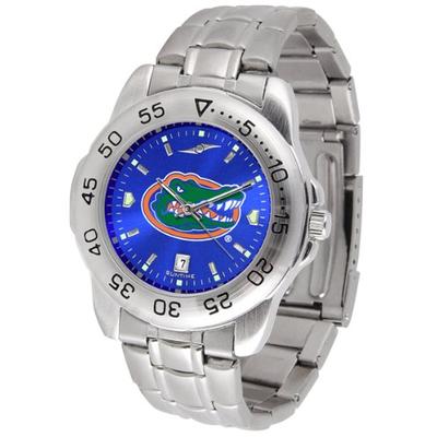 NCAA Florida Gators Men's Anochrome Sport Watch with Stainless Steel Band
