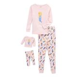 Leveret Girls' Sleep Bottoms - Light Pink Mermaid Pajama Set & Doll Outfit - Toddler & Girls screenshot. Pajamas directory of Lingerie.