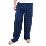 Leveret Men's Sleep Bottoms Black - Black & Navy Plaid Fleece Pajama Pants - Men screenshot. Pajamas directory of Lingerie.