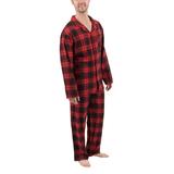 Leveret Men's Sleep Bottoms - Black & Red Plaid Flannel Pajama Set - Men screenshot. Pajamas directory of Lingerie.