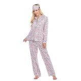 White Mark Pink Cheetah 3 Piece Pajama Set screenshot. Pajamas directory of Lingerie.