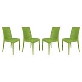 Weave Mace Indoor/Outdoor Dining Chair (Armless) (Set of 4) - LeisureMod MC19G4