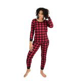 Leveret Womens 2 Piece Pajamas Top & Bottom 100% Cotton Red & Black Plaid (Size X-Small) screenshot. Pajamas directory of Lingerie.