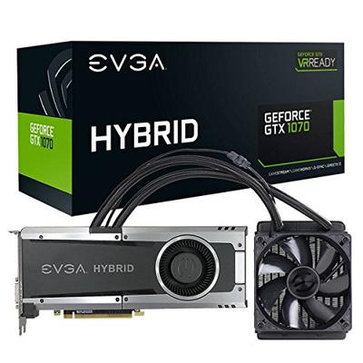 EVGA GeForce GTX 1070 HYBRID GAMING, 8GB GDDR5, LED, All-In-One Water-cooling with 10CM FAN, DX12 OS