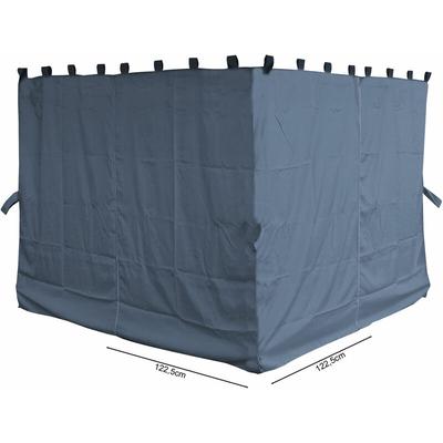 4 Seitenteile für Pavillon Paris 3x3m Seitenwand Platingrau Image