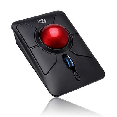 Adesso iMouse T50 Wireless Ergonomic Finger Trackball Mouse with Nano USB Receiver, Programmable 7 B
