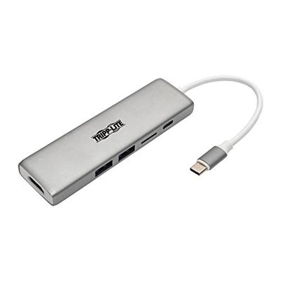 Tripp Lite USB C Docking Station w/ USB-A Hub, HDMI, Micro SD, PD Charging 4k @ 30Hz Thunderbolt 3 S