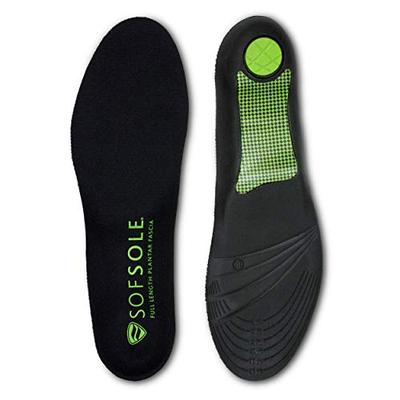 Sof Sole Women's Plantar Fascia Support Full-Length Gel Shoe Insert Insole, Black, Women's 5-11