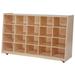 Wood Designs Tip-Me-Not 20 Compartment Cubby w/ Casters Wood in Brown/White | 30 H x 48 W x 15 D in | Wayfair 14589