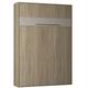 Armoire lit escamotable kompact Ouverture assistée, coloris chêne couchage 160200 cm. - bi color