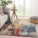 Blue/Red 108 x 0.67 in Area Rug - Williston Forge Bixby Abstract Handmade Tufted Blue/Red/Ivory Area Rug Viscose/Wool | 108 W x 0.67 D in | Wayfair