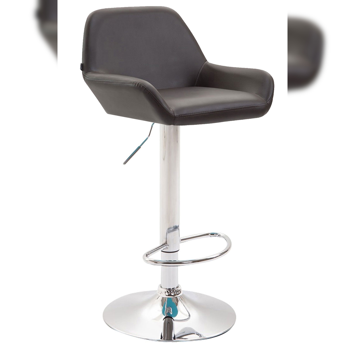 CLP Barhocker Braga Kunstleder braun/chrom Image