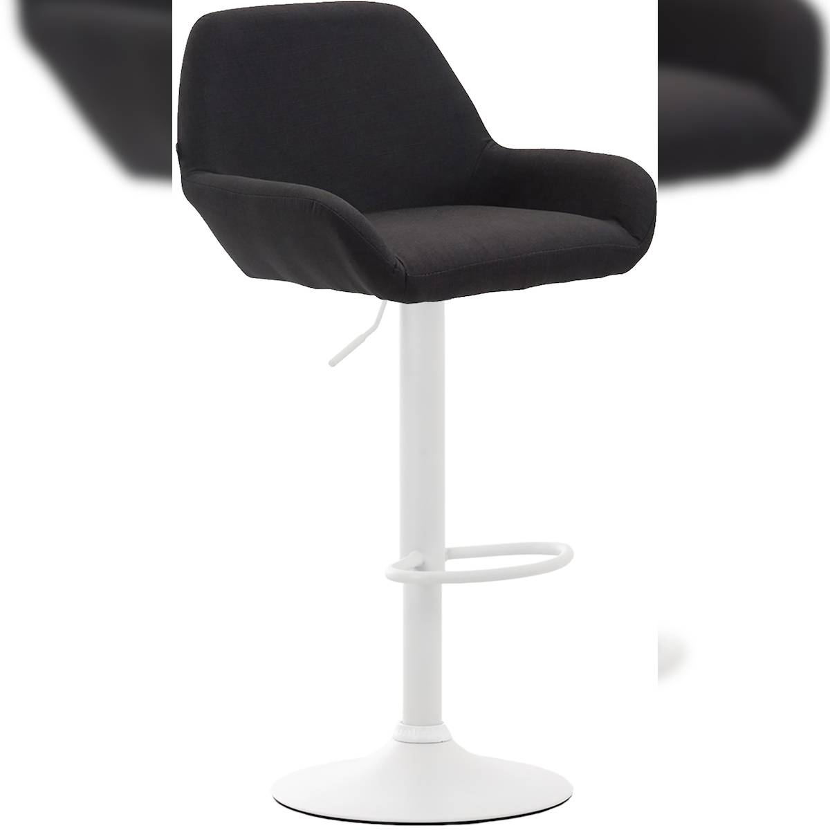 CLP Barhocker Braga Stoff schwarz/weiß Image