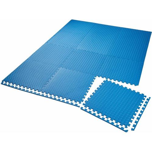 Bodenschutzmatte 12-tlg. - Puzzlematte, Gymnastikmatte, Fitnessmatte - blau