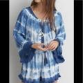 American Eagle Outfitters Pants & Jumpsuits | American Eagle Tie Dye Romper | Color: Blue/White | Size: M