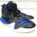 Adidas Shoes | Adidas Blue & Black Basketball Shoes Mens 8 Euc | Color: Black/Blue | Size: 8