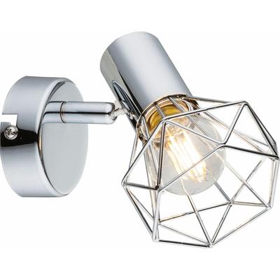 Wand Strahler Leuchte Chrom Wohn Arbeits Zimmer Käfig Spot Lampe verstellbar Globo 54802-1 xara i Image